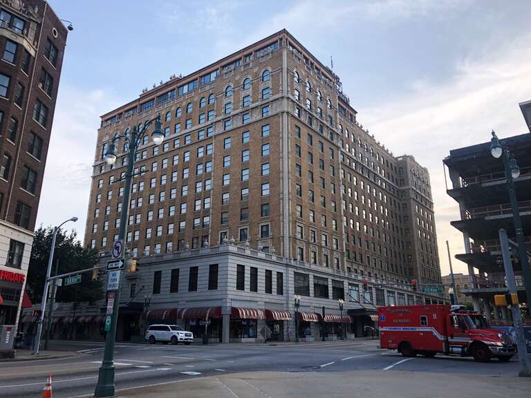Peabody Hotel at BB King Boulevard in Memphis, Tennessee