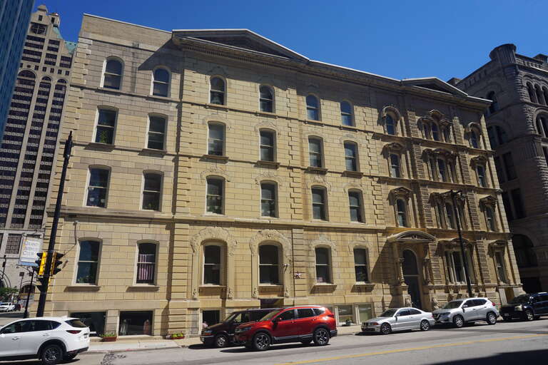 The Bank of Milwaukee Building in Milwaukee, Wisconsin (United States).