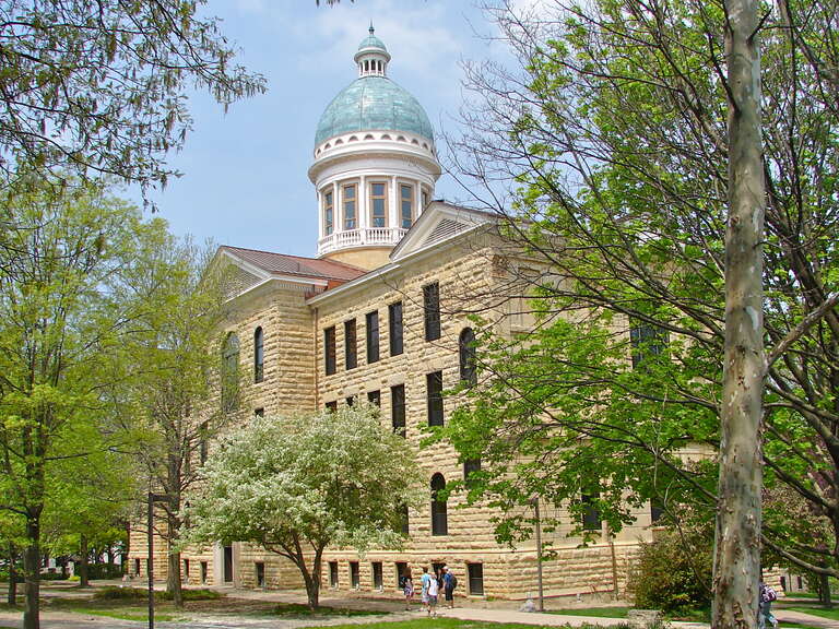 Old Main, Augustana College on the NRHP since September 11, 1975	7th Ave. between 35th and 38th Sts. (look up!), Rock Island, Illinois. Renaissance Revival building on the campus of Augustana College. It was built from 1884-1893.