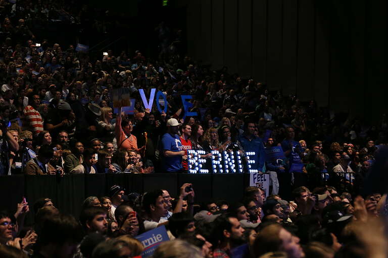 Bernie Sanders Rally at the Verizon Theater in Grand Prairie (between Dallas and Fort Worth) on Saturday, February 27, 2016.