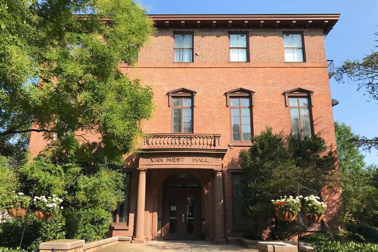 Van Nest Hall in Queens Campus, Rutgers University in New Brunswick, New Jersey.
