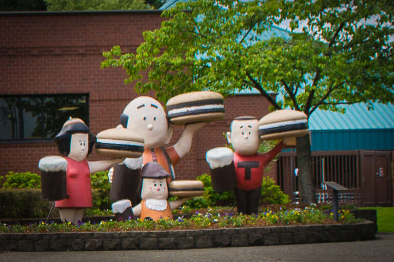 The A&amp;W Burger Family from a 1950s era hamburger restaurant, donated to the people of Hillsboro in 1990.