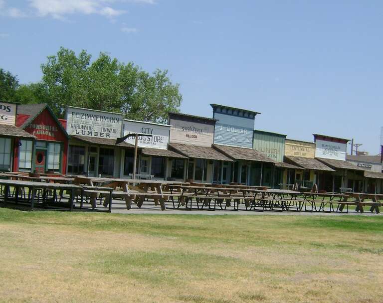 The "shops" of Boot Hill Museum in Dodge City, KS.