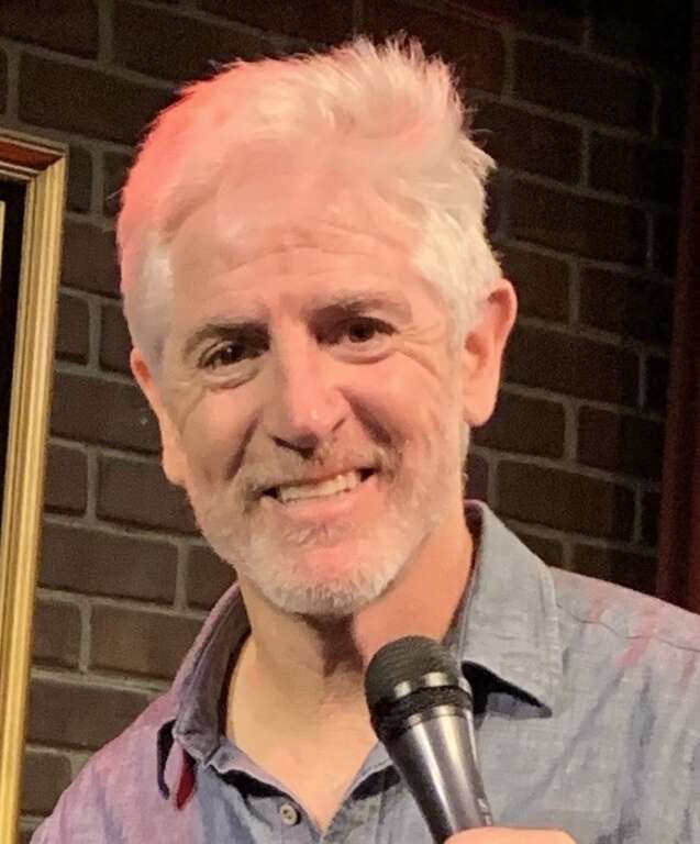 Carlos Alazraqui on Stage at Flappers Comedy Club in Burbank, July 6, 2019.