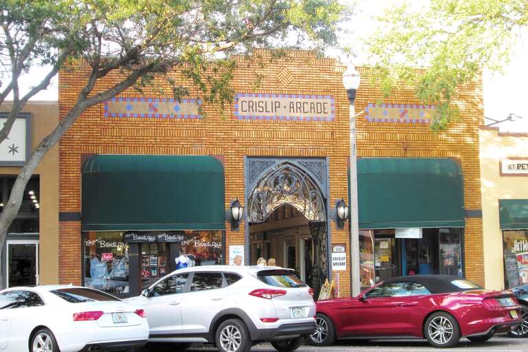 The Crislip Arcade, located at 645 Central Avenue between 6th Street S. and 7th Street S. in downtown St. Petersburg, Florida, was built c.1926, one of many open-air shopping arcades in the city.  By 2006, only three arcades remained, and the Crislip