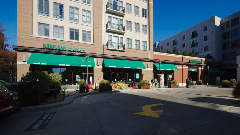 Dawson's Market, a grocery and natural foods shop. 225 North Washington Street, Rockville, Maryland 20850.