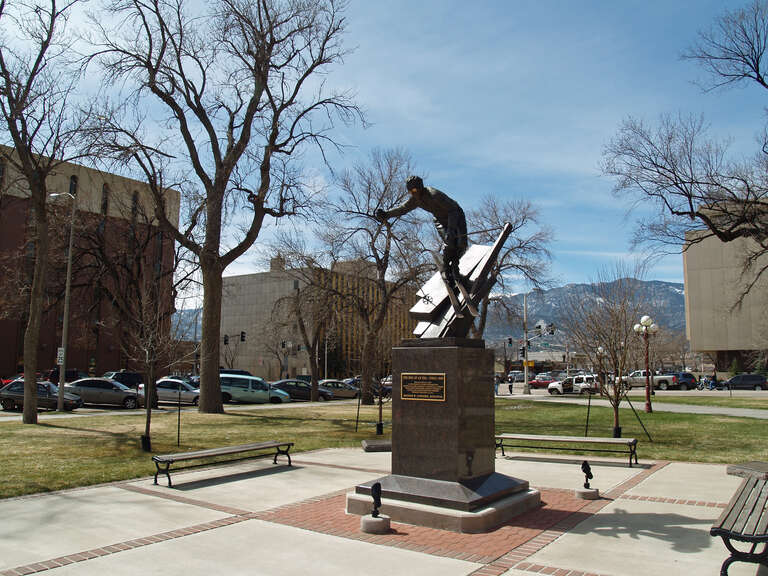 Downtown Colorado Springs Outside plaza of the Pioneers Museum