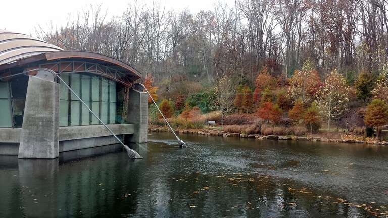 End of fall at Crystal Bridges in Bentonville, Arkansas