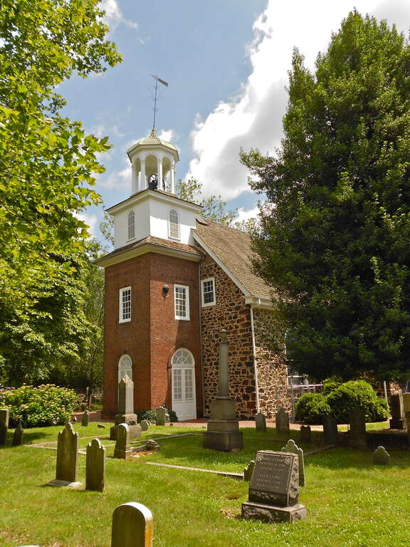 In the cemetery of Old Swedes Church, Wilmington, Delaware.