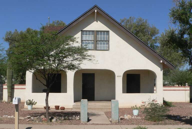 Schwalen-Gomez house, located at 217 N. Melwood Avenue in Tucson, Arizona; seen from the east.