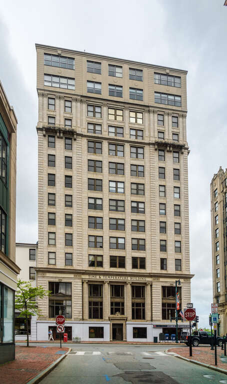 Time &amp; Temperature building, Congress and Center Streets, Portland, Maine
