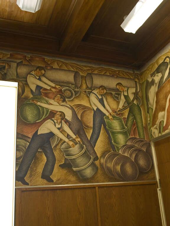 "Agriculture and Industries of Ventura", murals by Gordon Kenneth Grant, 1938, United States Post Office in Ventura, California (675 E. Santa Clara)