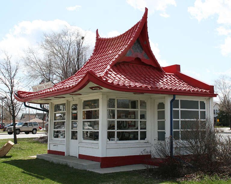 Wadhams Gas Station, West Allis. On the National Register of Historic Places. Taken and uploaded on April 22, 2009.