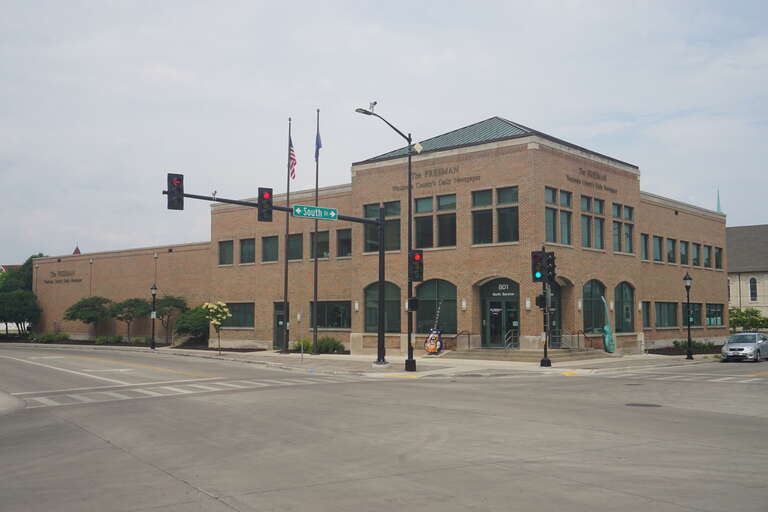 The Waukesha Freeman building in Waukesha, Wisconsin (United States).