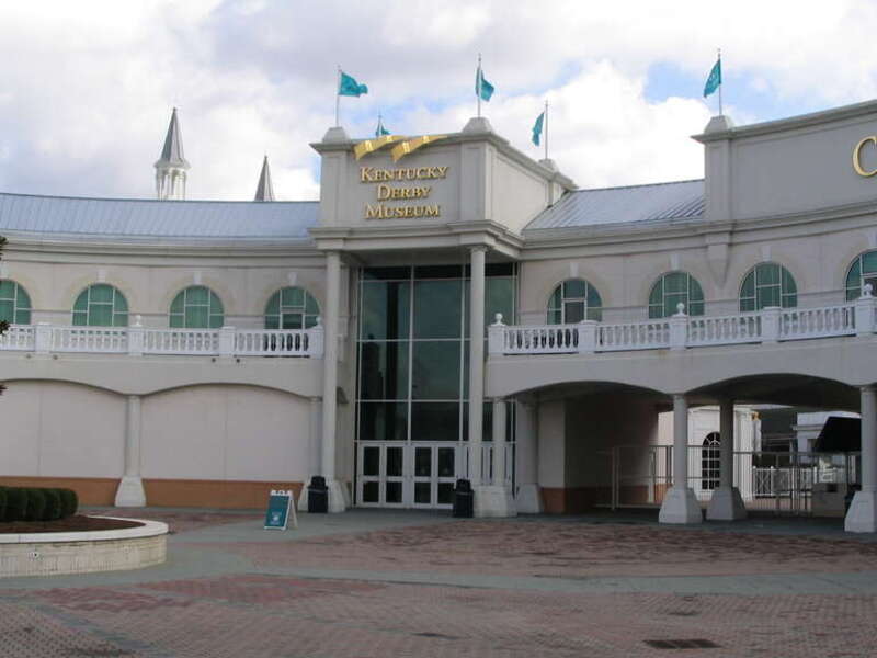 Churchill Downs, located on Central Avenue in south Louisville, Kentucky, United States, is a Thoroughbred racetrack most famous for hosting the Kentucky Derby annually. It officially opened in 1875, and held the first Kentucky Derby and the first