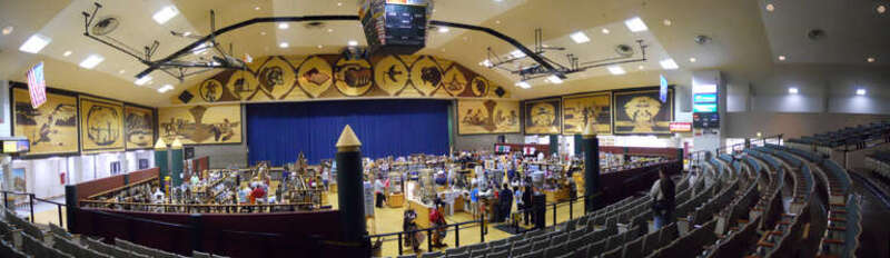 The original Mitchell Corn Palace (known as "The Corn Belt Exposition") was built in 1892 to showcase the rich soil of South Dakota and encourage people to settle in the area. It was a wooden castle structure on Mitchell's Main Street. In 1904–1905,