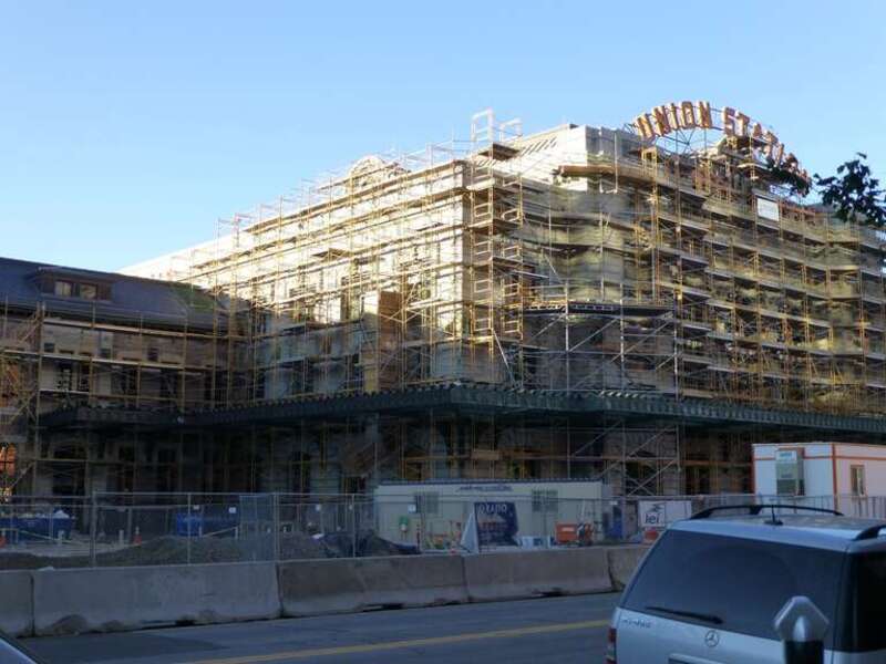 Denver Union Station under construction
