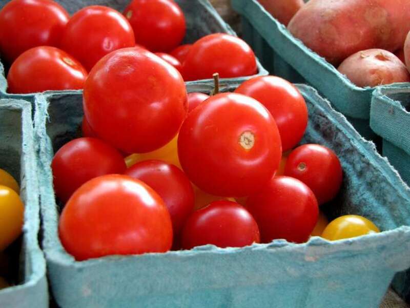 Fruits and vegetables for sale on August 5, 2012 at Eastern Market in Washington DC.
More at The Schumin Web:
<a href="https://www.schuminweb.com/photography/fruit-stands/" rel="noreferrer
