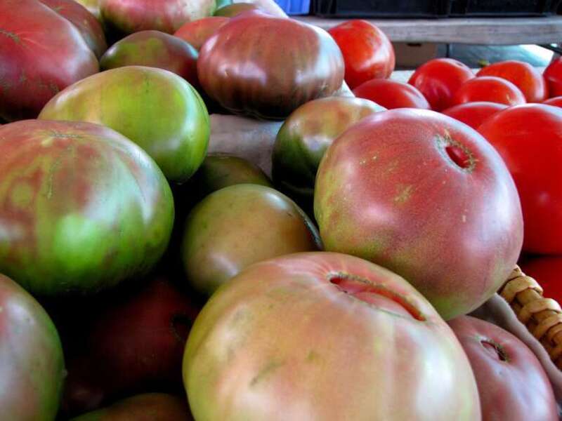 Fruits and vegetables for sale on August 5, 2012 at Eastern Market in Washington DC.
More at The Schumin Web:
<a href="https://www.schuminweb.com/photography/fruit-stands/" rel="noreferrer