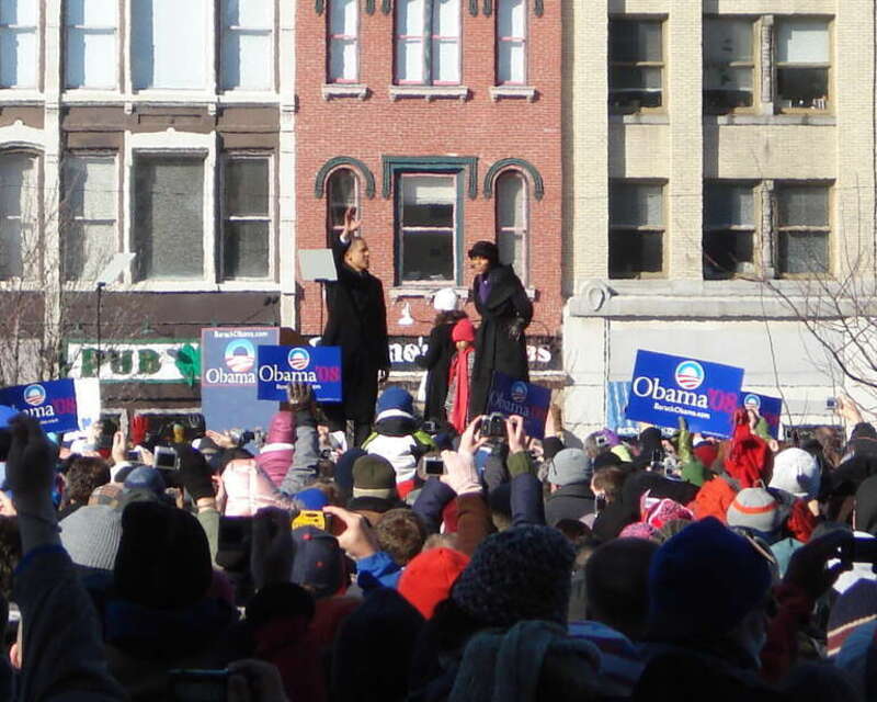 Sen. Barack Obama announces run for the presidency in Springfield Illinois.