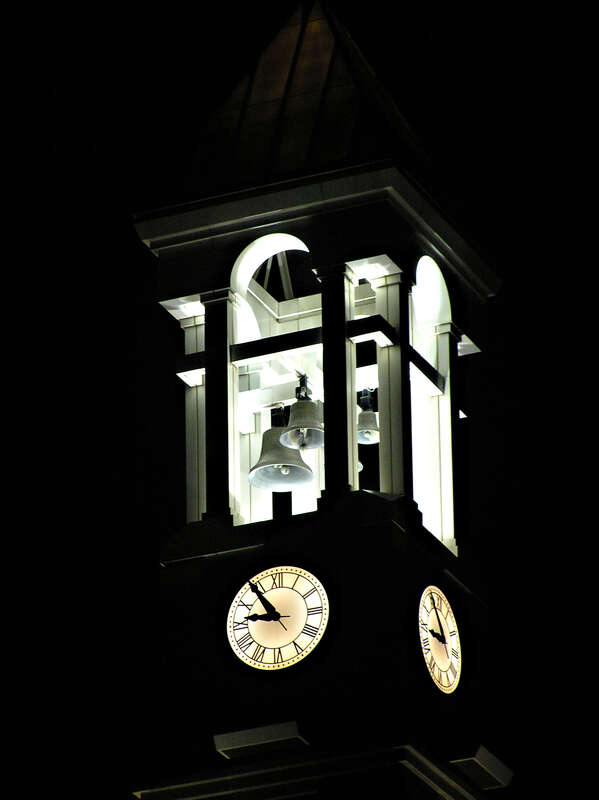 Purdue Bell Tower at night