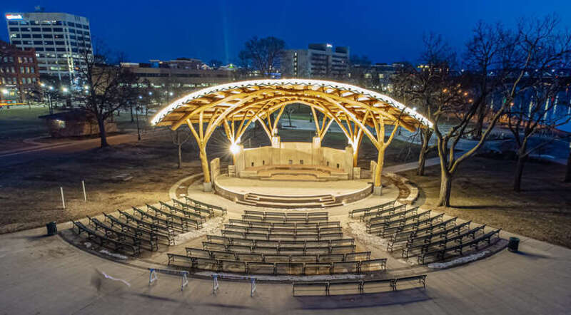 Riverside Park band shell. La Crosse, Wisconsin.