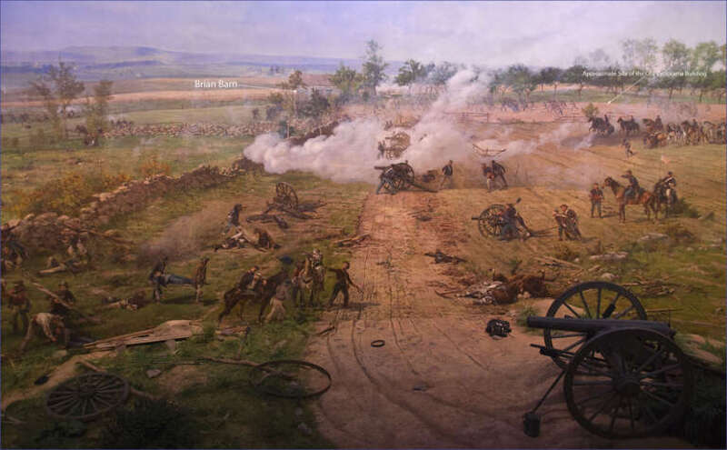 'The Battle of Gettysburg', also known as the Gettysburg Cyclorama, is a cyclorama painting by the French artist Paul Philippoteaux depicting "Pickett's Charge", the climactic Confederate attack on the Union forces on Cemetery Ridge during the Battle