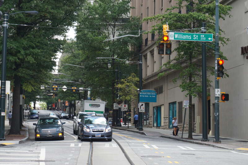 Andrew Young International Boulevard in Atlanta, Georgia (United States).