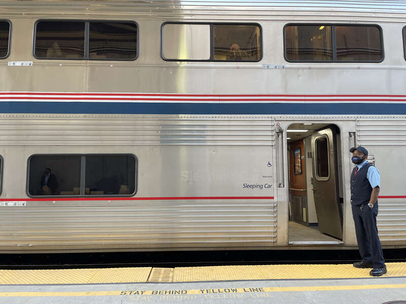 California Zephyr at the Reno Amtrak station.