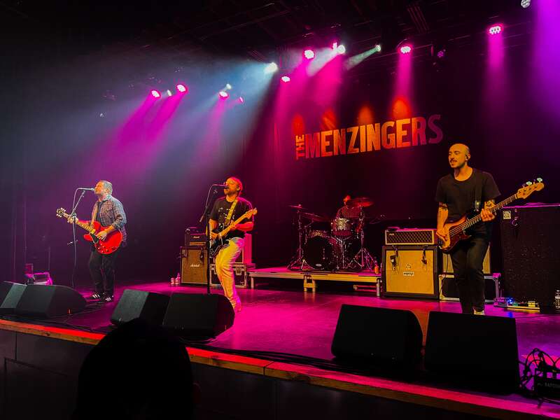 American punk rock band the Menzingers performing at the Mill &amp; Mine music venue in Knoxville, Tennessee, U.S., dated August 18, 2023