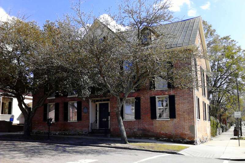 The Mitchell-Anderson House, at the corner of Front and Orange Streets, was built in 1738 and is the oldest surviving structure in Wilmington, North Carolina.