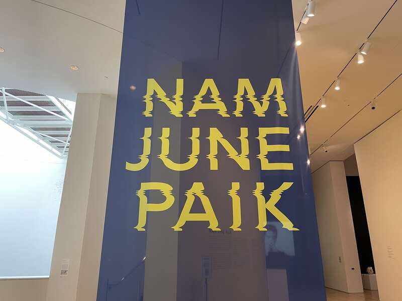 Nam June Paik exhibit entrance at SF MOMA, San Francisco, California.