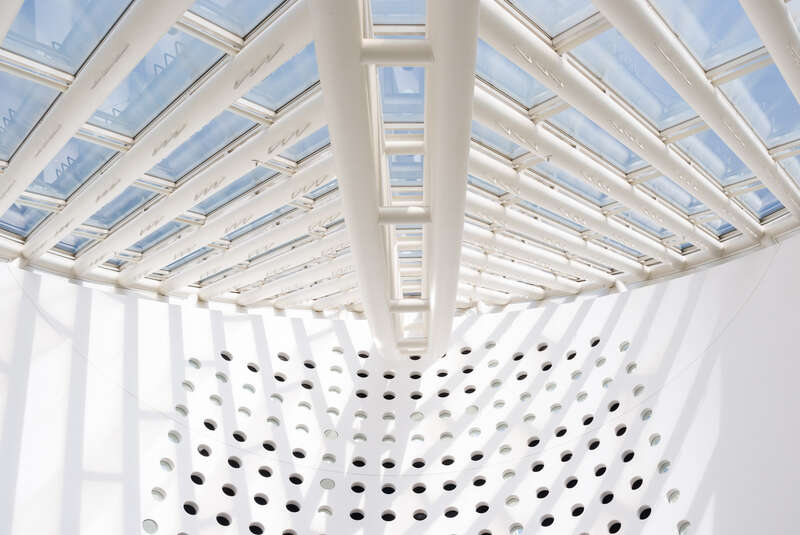 Ceiling architecture of the San Francisco Museum of Modern Art