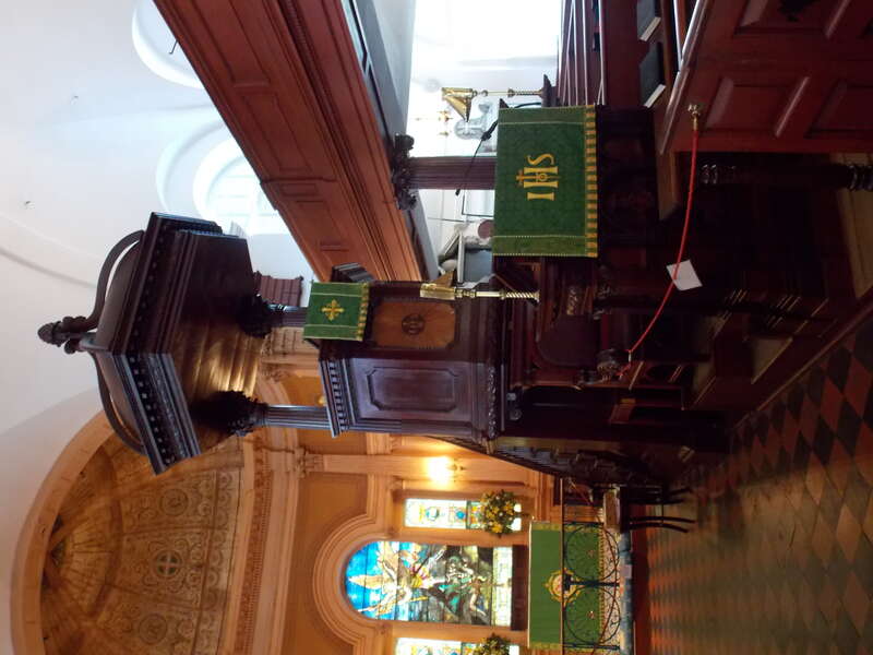 The pulpit in St. Michael's Episcopal Church in Charleston, South Carolina.