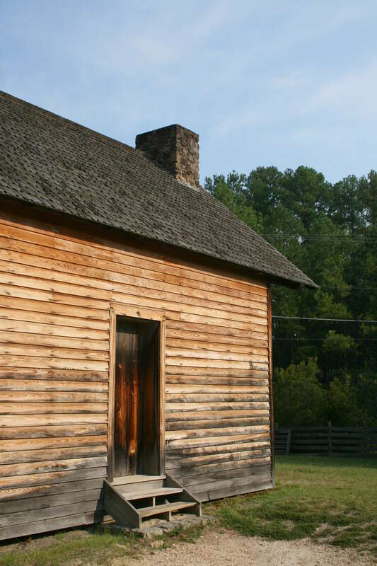 Historic farmhouse at Bennett Place in Durham, North Carolina.