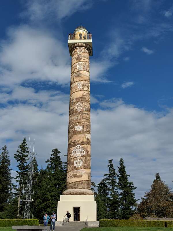Entry to the column is at the base facing the West.