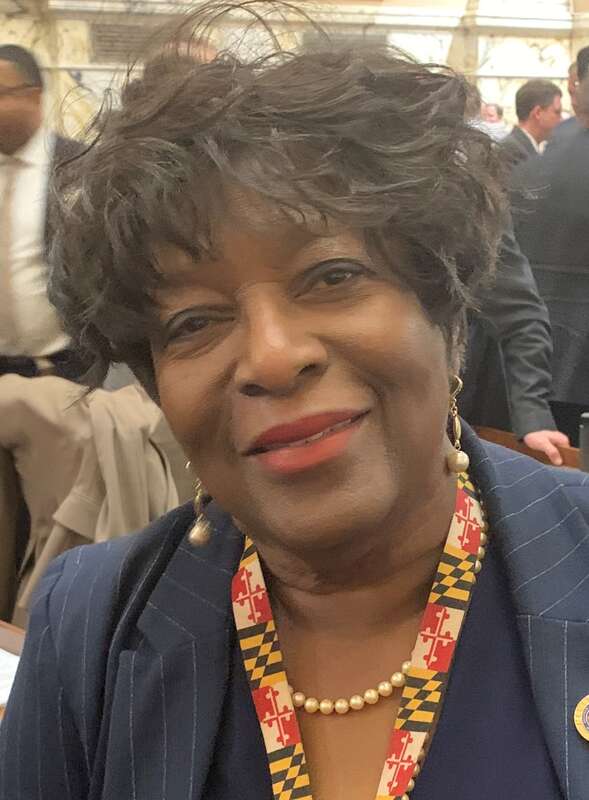 Delegate Patterson in the House chambers in Annapolis