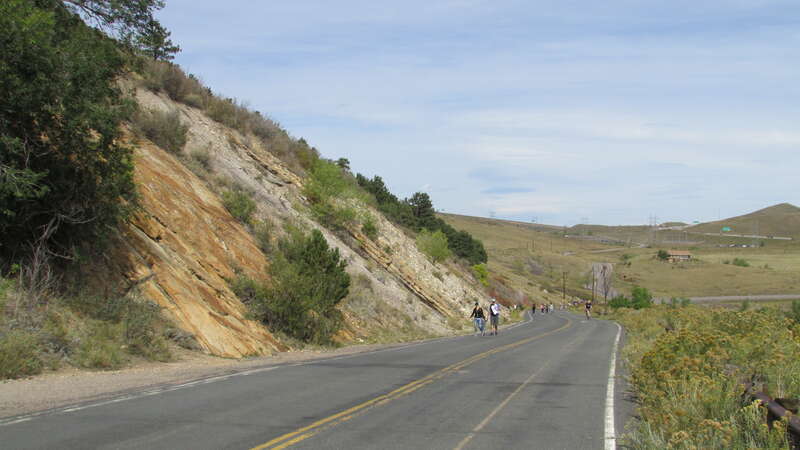 Pedestrian &amp; bike only access to Dinosaur Ridge, Colorado.  A tour bus provides access to those who do not wish to walk or bike the route.