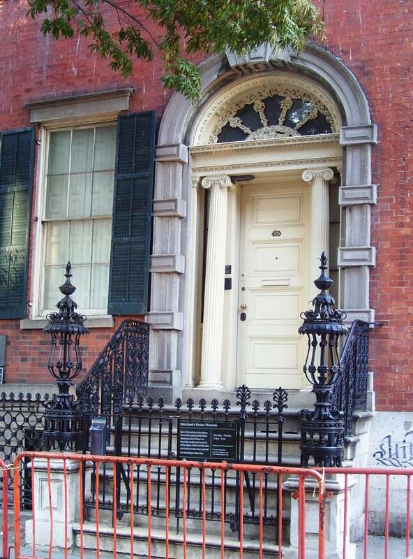 The Merchant's House Museum at 29 East 4th Street between the Bowery and Lafayette Street in the NoHo district of lower Manhattan, New York City.