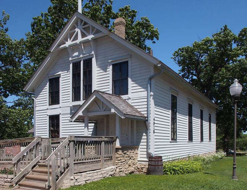 Minnehaha Grange Hall, 4918 Eden Ave, Edina, Minnesota, USA.  Viewed from the southwest.