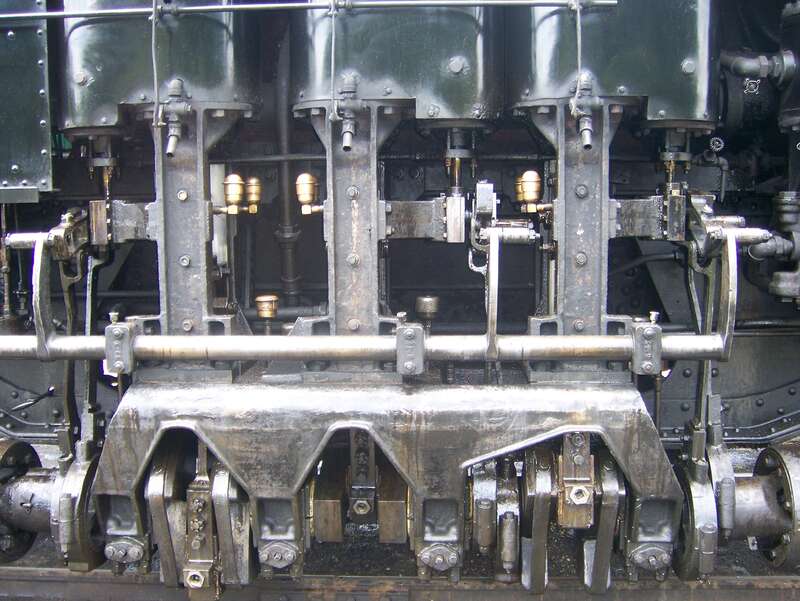 Engine of Shay Locomotive built by Lima Locomotive Works. Lima # 3320. Locomotive is still in operation in Cass Scenic Railroad State Park.