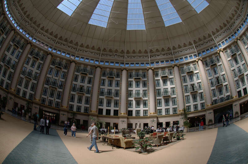 Side view of hotel

using fisheye lens