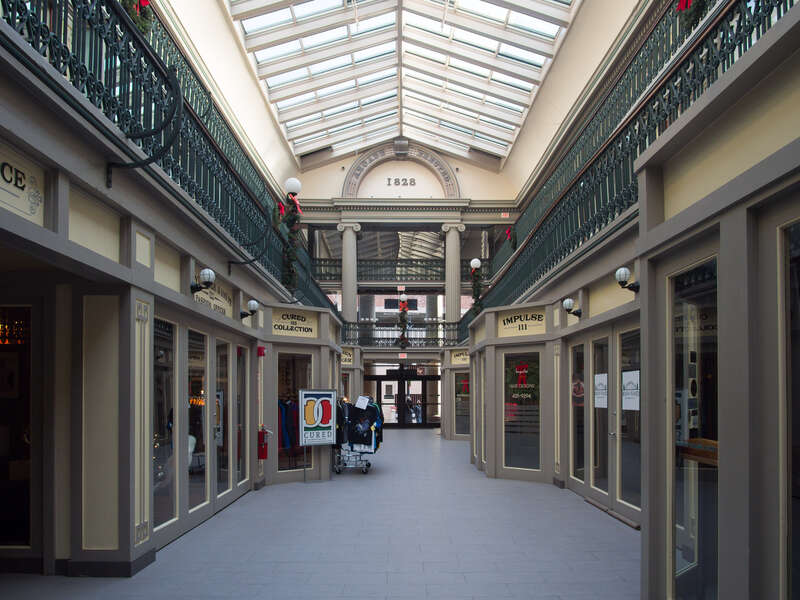 Interior of the Westminster Arcade in Providence, Rhode Island.