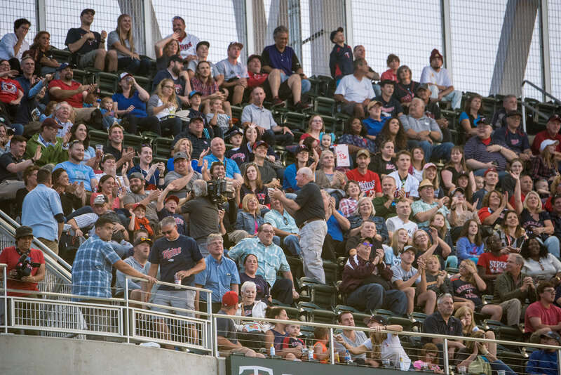 U.S. Department of Agriculture (USDA) Secretary Sonny Perdue spends time with USDA employees at Target field to meet with and watch a Minnesota Twins (vs. Rangers) baseball game, during USDA Night, in Minneapolis, MN, on August 6, 2017. Following a