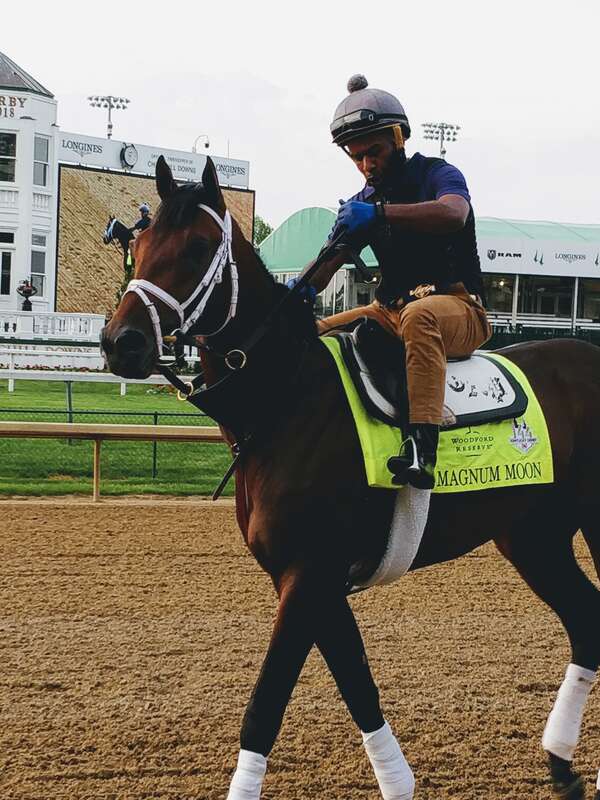 Pre kentucky Derby Workout - Magnum Moon

Feel free to use this photo however you like, just attribute <a href="https://atthepaddock.com" rel="nofollow">atthepaddock.com</a>. Thanks!