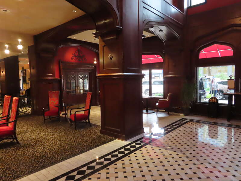 Part of the lobby of the Skirvin Hilton Hotel, in Oklahoma City, OK