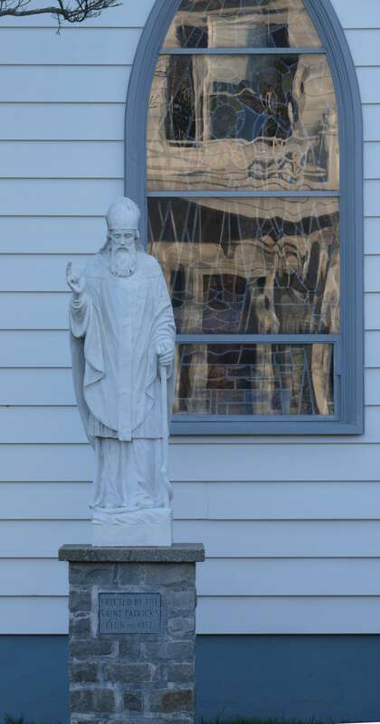 Sr Patrick's statue at Saint Patrick Roman Catholic Church Mystic, CT.
