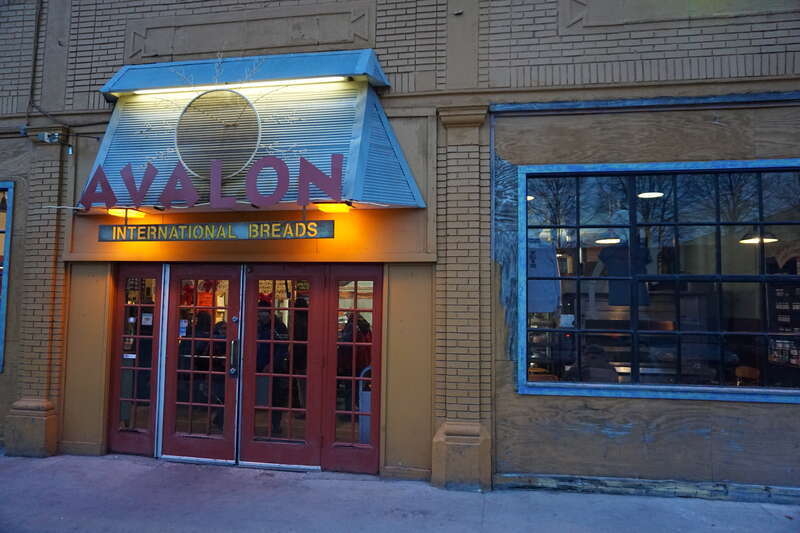 The exterior of Avalon International Breads in Detroit, Michigan (United States).