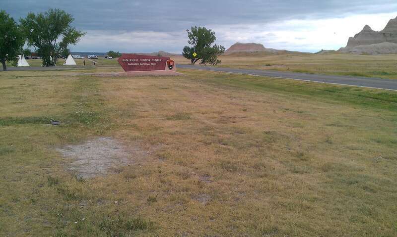 Badlands of South Dakota Ben Reifel Visitor Center Sign