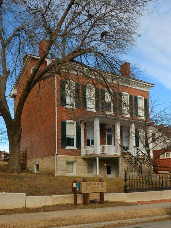 The Stark-Feldmann House, built 1882, is one of the buildings of the Deutschheim State Historic Site in Hermann, Missouri.